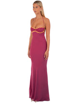 Liora | Wine Maxi Dress
