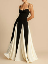 Charlotte | Block Silk Maxi Dress