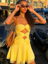 Priya | Golden Rings Mini Dress