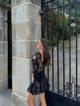 Mabel | Long Sleeved Lace Mini Dress