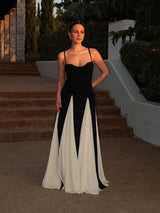 Charlotte | Block Silk Maxi Dress