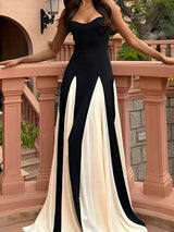 Charlotte | Block Silk Maxi Dress