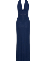 Celeste | Halter Diamante Maxi Dress