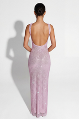 Brielle | Rhinestone Mesh Maxi Dress