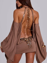 Serena | Embellished Backless Mini Dress