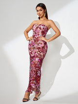 Dahlia | Floral Sequin Maxi Dress