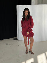 Zephyra | Dark Red Mini Dress