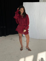 Zephyra | Dark Red Mini Dress