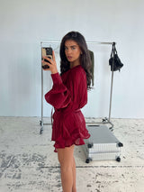 Zephyra | Dark Red Mini Dress