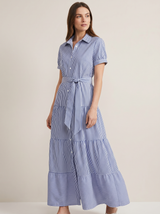 Olivia | Striped Shirt Dress