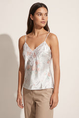 Evadne | Floral Lace Trim Cami Top