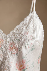 Evadne | Floral Lace Trim Cami Top