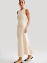 Fiona | Knit Sleeveless Maxi Dress