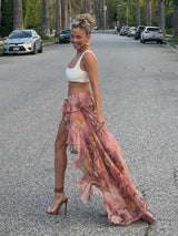 Alessia | Floral Ruffled Skirt