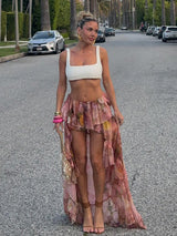 Alessia | Floral Ruffled Skirt