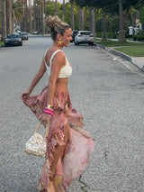 Alessia | Floral Ruffled Skirt