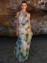 Reign | Backless Halter Maxi Dress