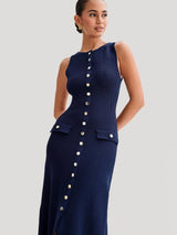 Fiona | Knit Sleeveless Maxi Dress