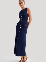 Fiona | Knit Sleeveless Maxi Dress