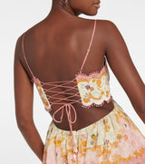 Eloise | Floral Tiered Scallop Midi Dress