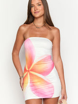 Maya | Frangipani Print Mini Dress