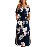 Virelle | Floral Off-Shoulder Maxi Dress