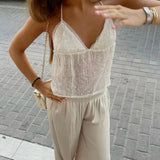 Demi | Sequin Sheer Halter Top