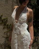 Arlene | Hanging Neck Sleeveless Maxi Dress
