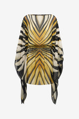 Jessa | Tiger Print Kaftan Mini Dress