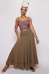 Hadley | Tiered Cheesecloth Maxi Skirt