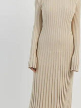 Ella | Ribbed Knit Midi Dress