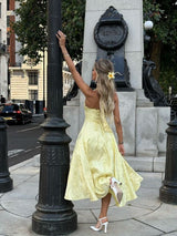 Esmeralda | Halter Sleeveless Midi Dress