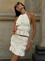 Alanna | Pleated Backless Two-Piece Set