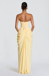 Goldie | Strapless Draped Maxi Dress