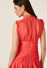 Calista | Ruffled Chiffon Maxi Dress