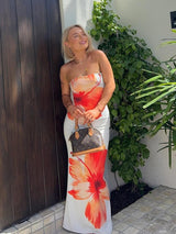 Kaliyah | Floral Print Maxi Dress