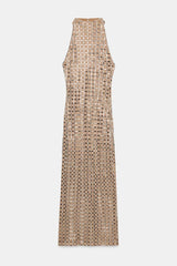 Lena | Sparkly Mesh Halter Dress