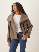 Talia | Cropped Wool Trench Coat