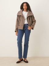Talia | Cropped Wool Trench Coat