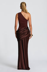Brooke | One Shoulder Satin Maxi Dress