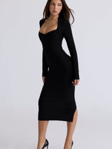 Elena | Sculpted Midi Dress
