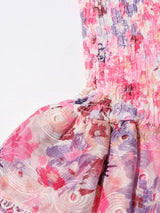Cecilia | Strapless Floral Dress