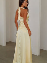Wren | Satin V Neck Maxi Dress
