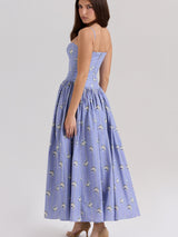 Elodie | Floral Corset Maxi Dress