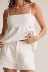 Nia | Crochet Trim Co Ord Set