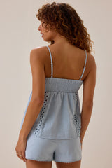 Nia | Crochet Trim Co Ord Set