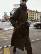 Eliza | Belted Wool Blend Coat