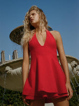 Aria | Halter Layered Mini Dress