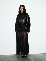 Vera | Sleek Peplum Leather Jacket