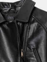 Vera | Sleek Peplum Leather Jacket